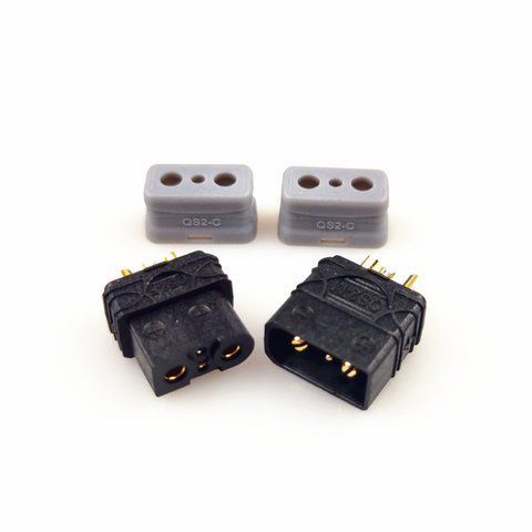 Силовий конектор QS2-2P 2mm Bullet Connectors Gold plated Plugs 3514 фото
