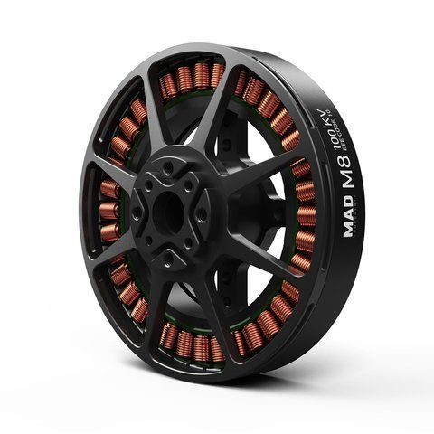 Безколекторний двигун для дрону M8C10 EEE brushless drone motor 100KV 3296 фото