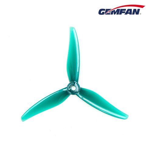 Пропелер для дрону Gemfan Hurricane MCK Edition V2 51466 Durable Tri-Blade 5" Prop - (2CCW+2CW) Jade Blue 2788 фото