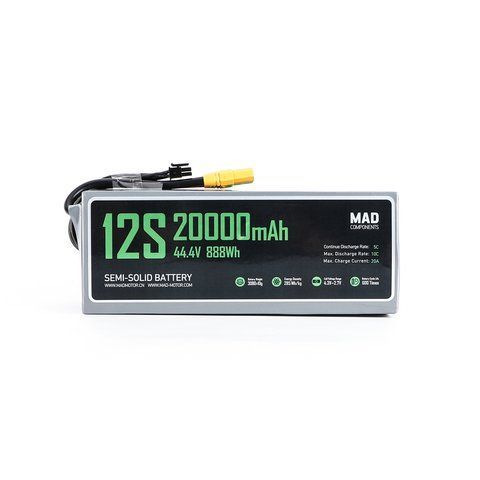 Твердотільна літій-іонна батарея для дрону MAD 12S 20Ah Drone Solid State Lithium-ion Battery 3695 фото