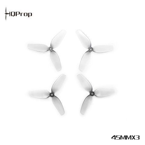 Пропелер для дрону HQ Micro Whoop Prop 1.8X1.2X3(45MM) (2CW+2CCW)-Poly Carbonate-1.5MM Shaft Grey 2851 фото